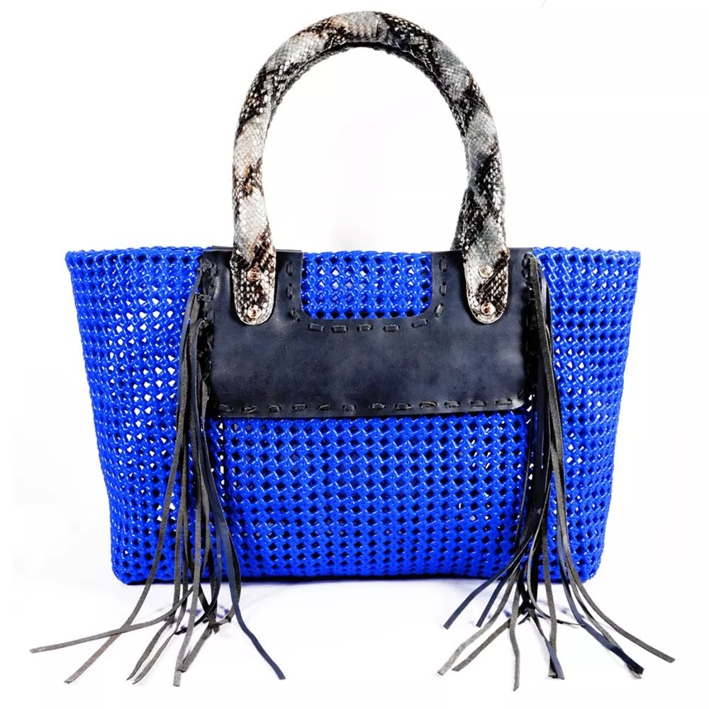 Recycled plastic Basket Bag